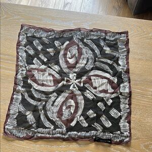 Halston Black and White Textured Scarf